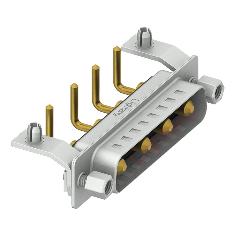 4W4公PCB彎插板/鉚支架10.8/大電流10A