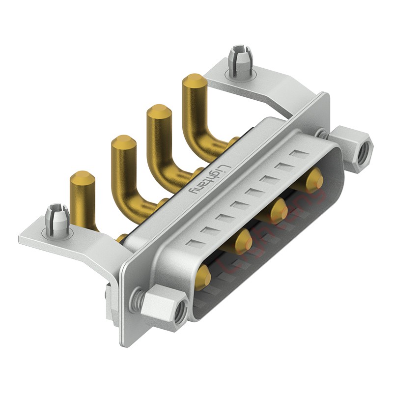 4W4公PCB彎插板/鉚支架10.8/大電流30A