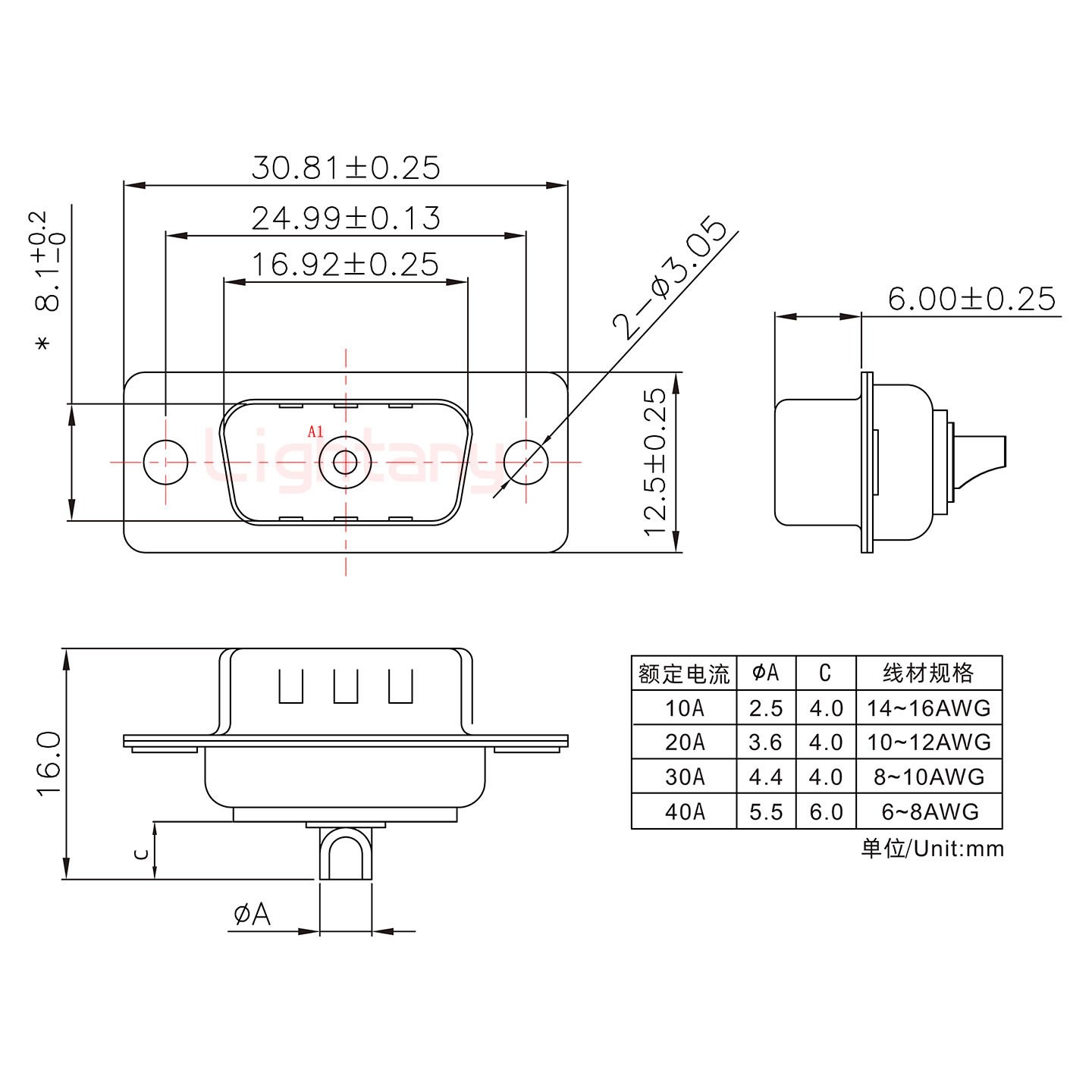 1W1公短體焊線(xiàn)40A+9P金屬外殼424彎出線(xiàn)4~12mm