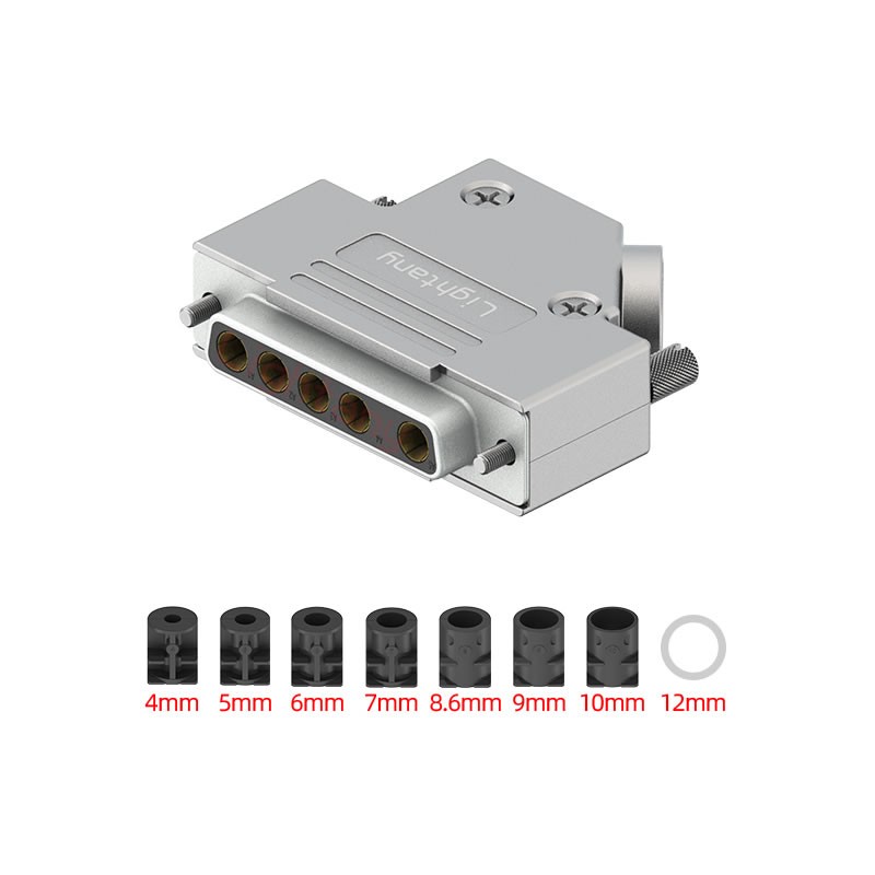 5W5母短體焊線40A+25P金屬外殼592斜出線4~12mm