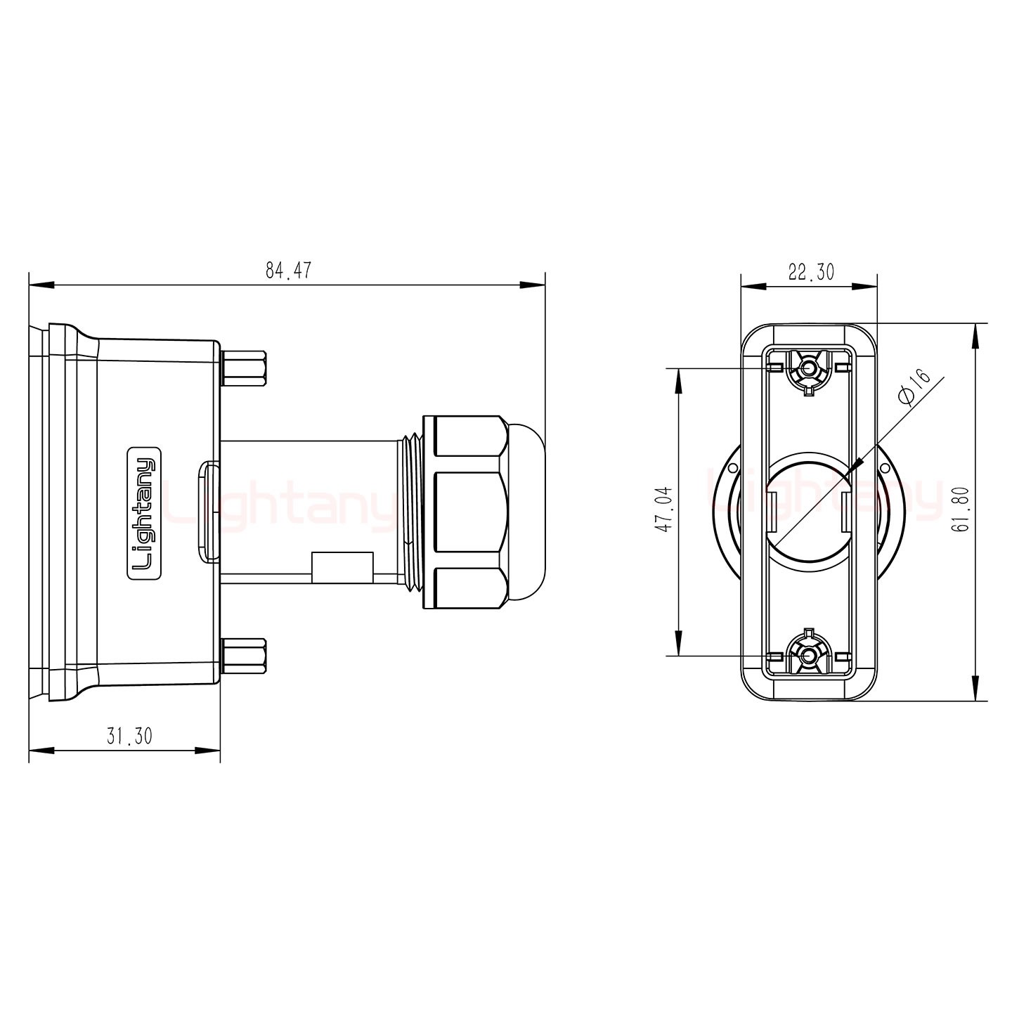 4W4公頭焊線(xiàn)+防水接頭/線(xiàn)徑10~16mm/射頻同軸75歐姆