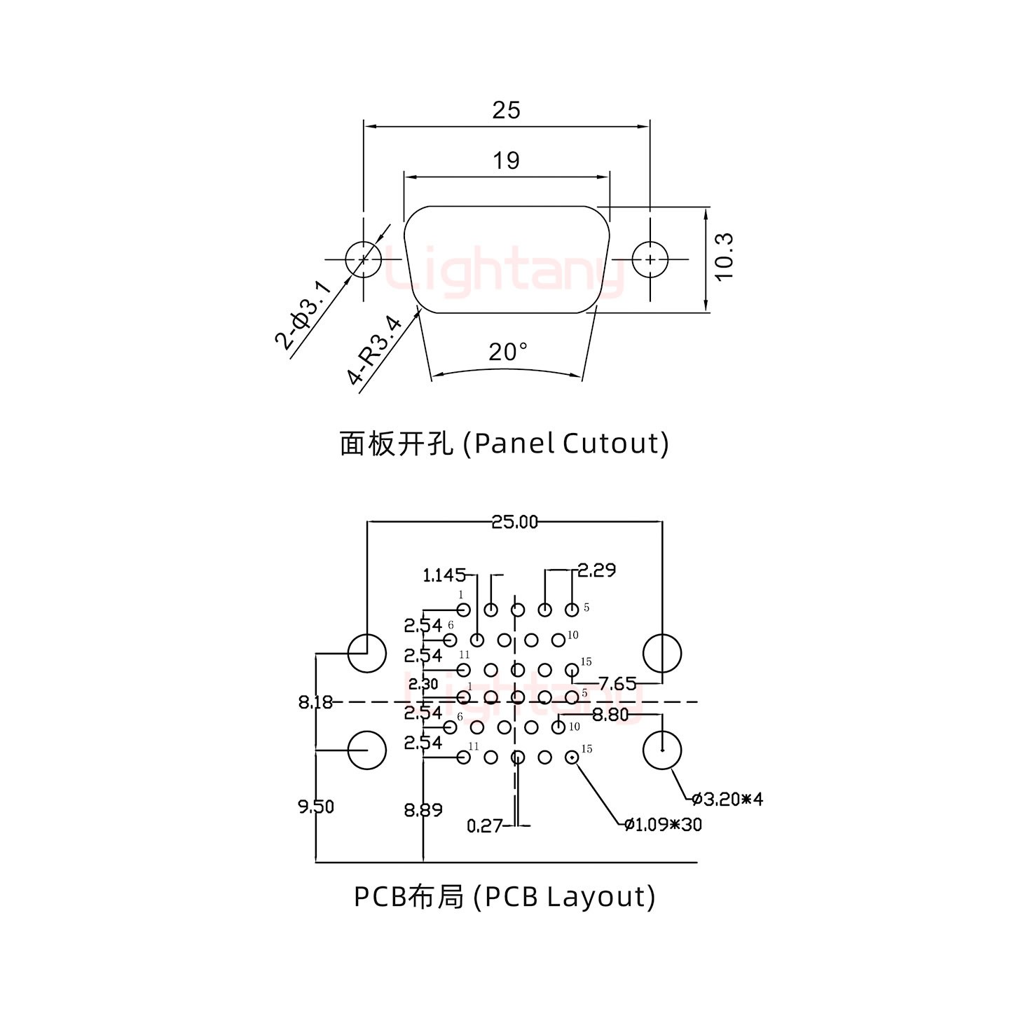 HDR15 公對(duì)公 間距15.88車(chē)針雙胞胎 D-SUB連接器