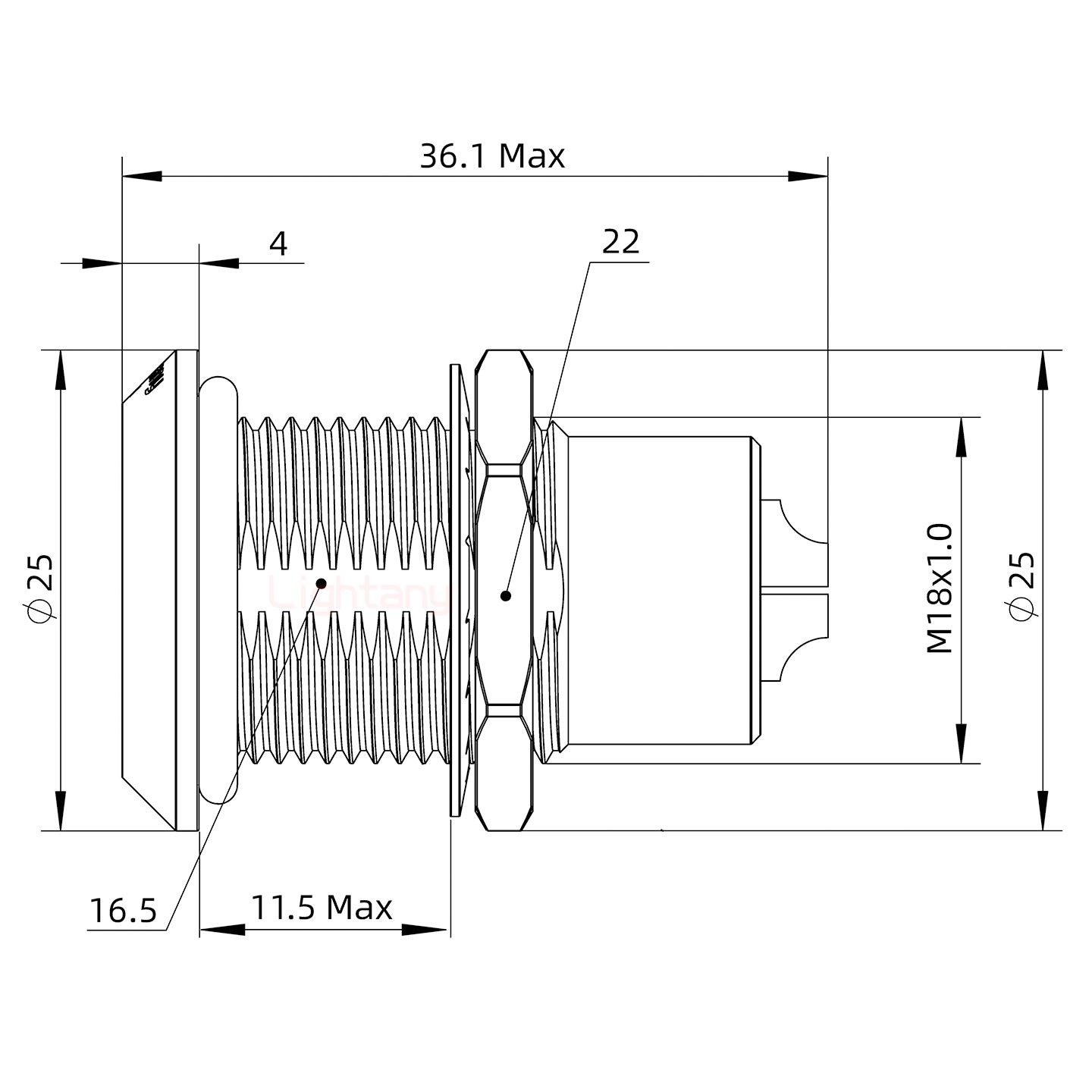 HGG.3B.002.CLLPV后螺母插座 真空密封