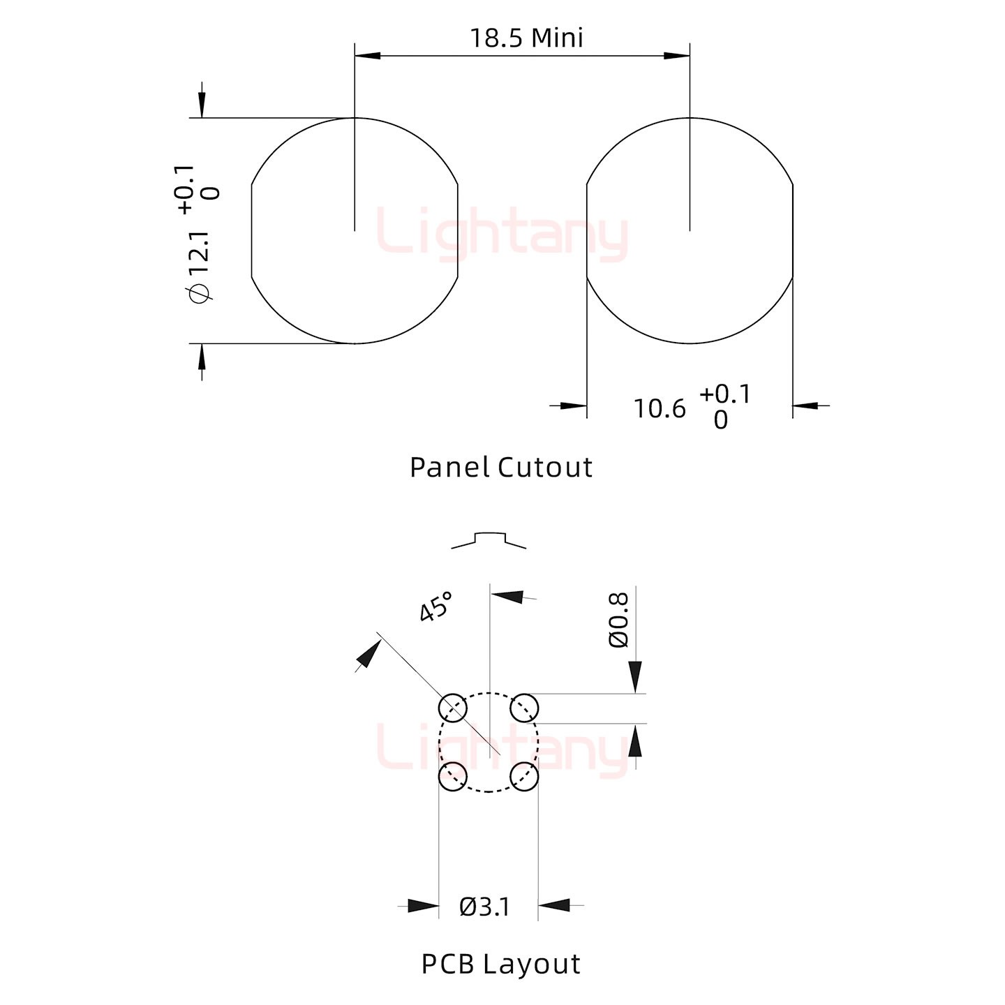 EEG.1B.004.CLN推拉自鎖前螺母插座 直插板