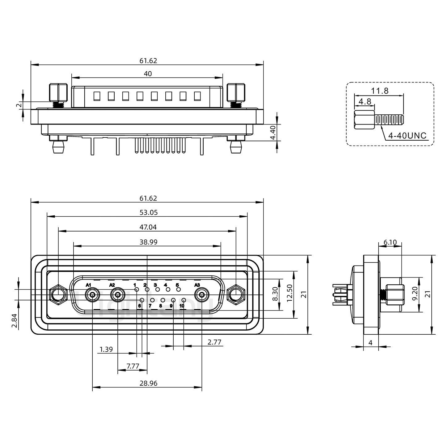 防水13W3公直插板/鉚魚(yú)叉/鎖螺絲/射頻同軸50歐姆