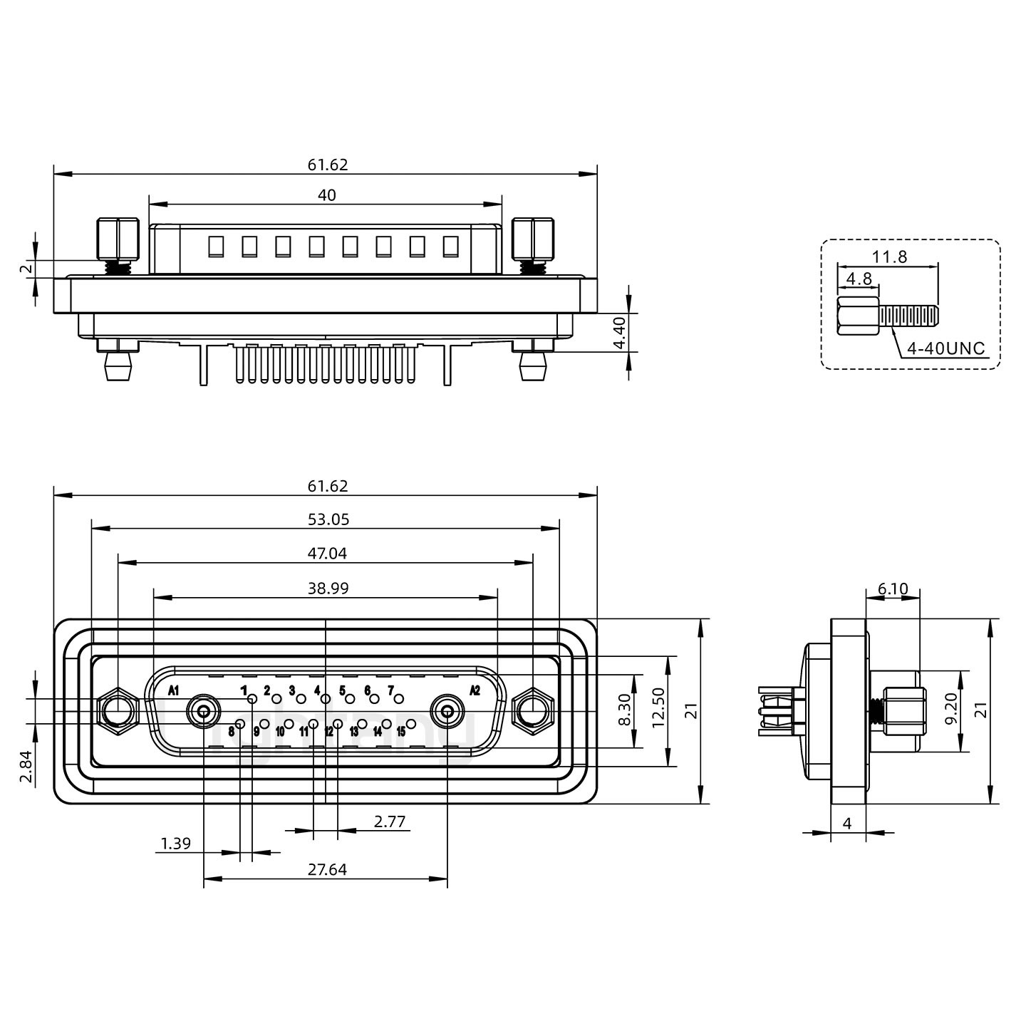 防水17W2公直插板/鉚魚(yú)叉/鎖螺絲/射頻同軸50歐姆