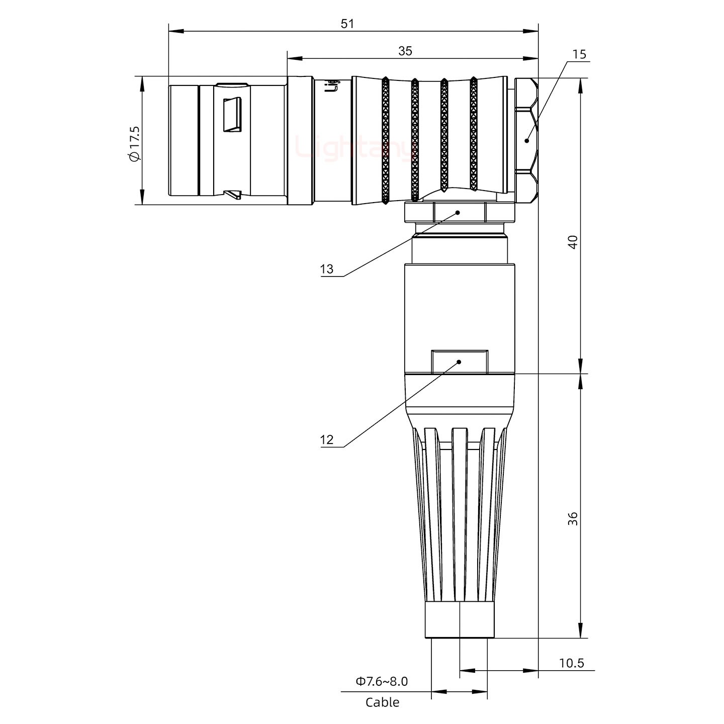 FHG.2K.018.CLAC80Z推拉自鎖帶護(hù)套彎式插頭