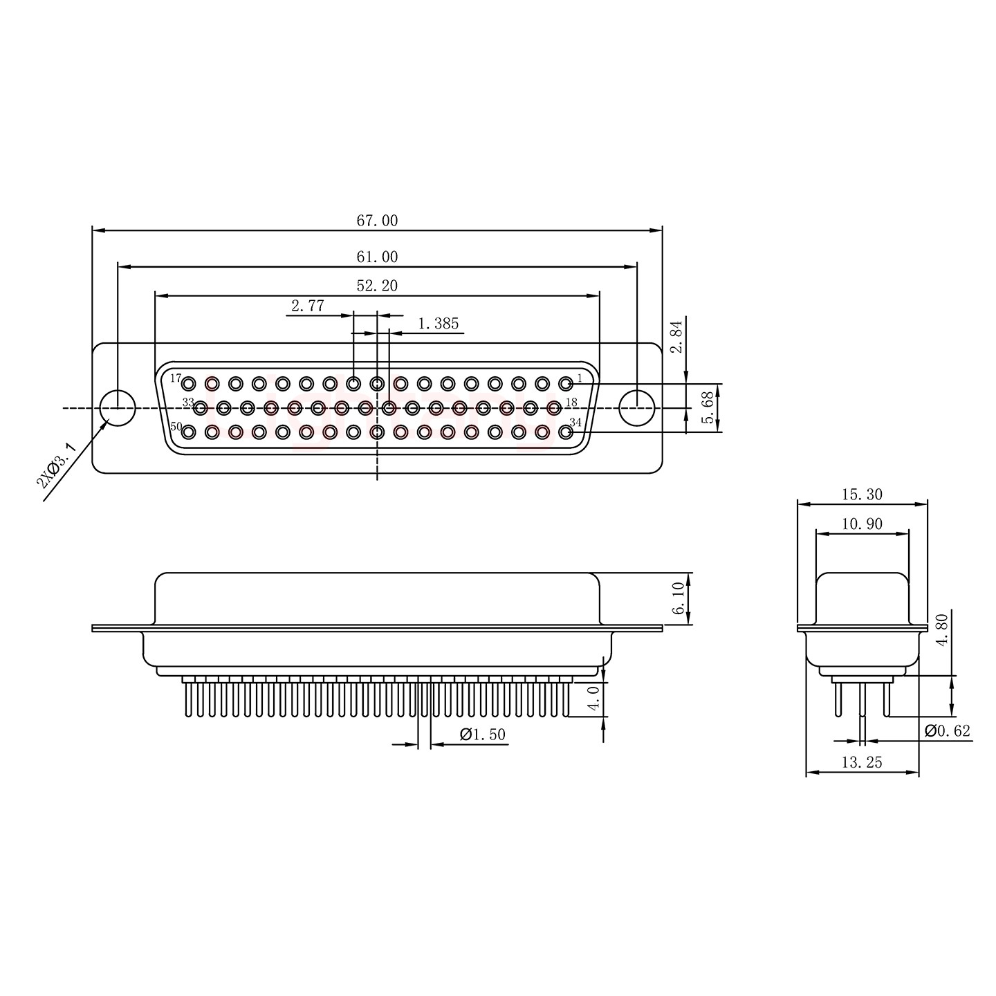 DP50 母 直插板 光孔 車針