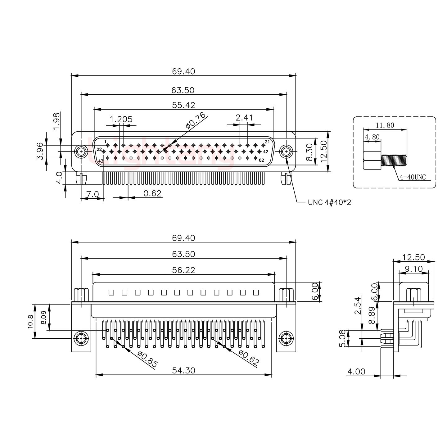 HDR62 公 彎插板8.89 金屬支架10.8 鎖螺絲 車針
