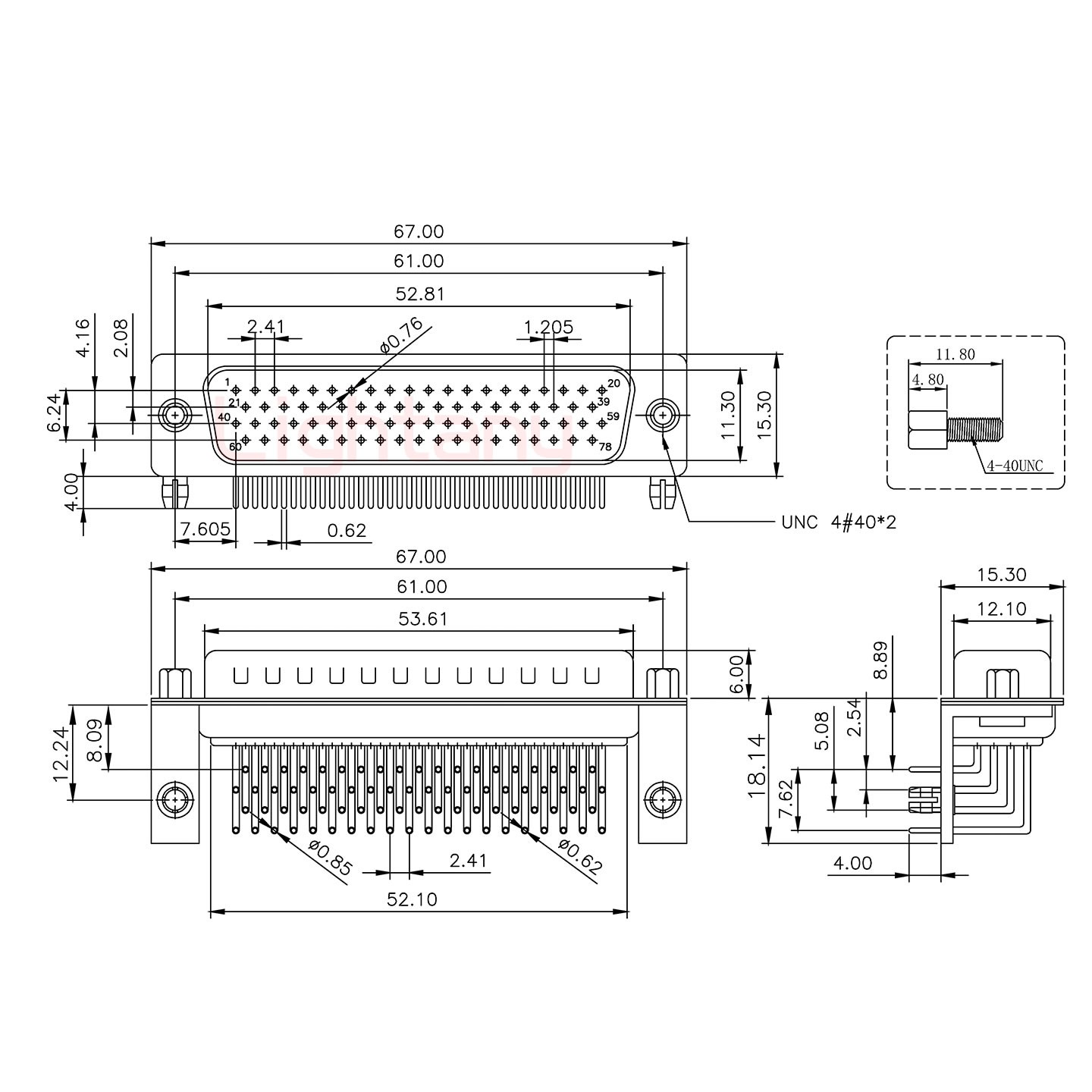 HDR78 公 彎插板8.89 金屬支架12.2 鎖螺絲 車(chē)針